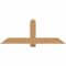 Ekena Millwork Eugene Smooth Timber Gable Bracket, Western Red Cedar, 60"W x 22"H x 5 1/2"D x 5 1/2"F, 9/12 Pitch GBW060X22X0606EUG00SWR - alternate 1